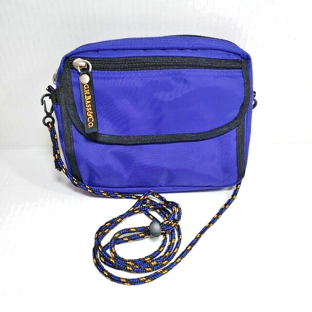 G.H. Bass & Co Crossbody Bag Waterproof Resistant Nylon Purple Belt Bag